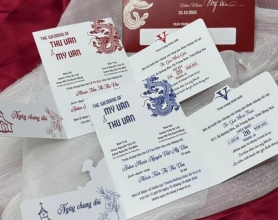 THIỆP CƯỚI GIẤY MỸ THUẬT IN GIA HUYNH